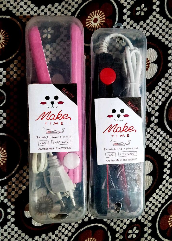 {2} Mini Pink and Black Hair Straightener (RH)