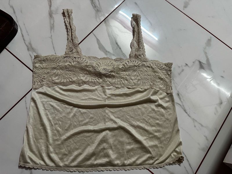Lace Trim Camisole Slip Top