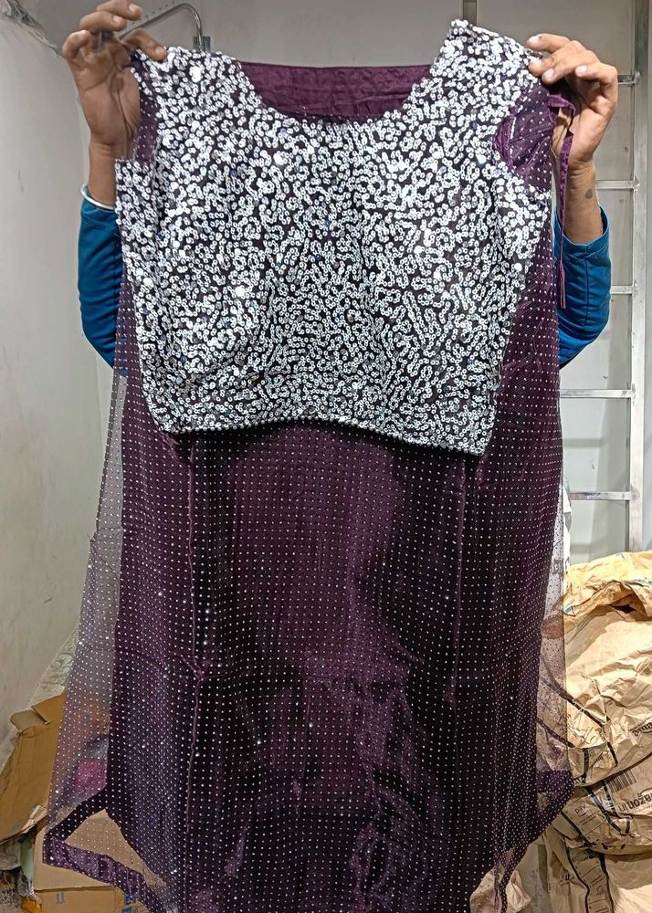 Purple Lehenga Choli set (Free Size Upto L)