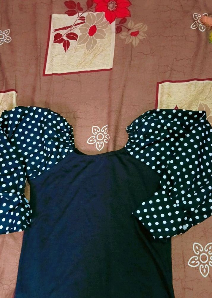 Polka Dot Sleeve Top
