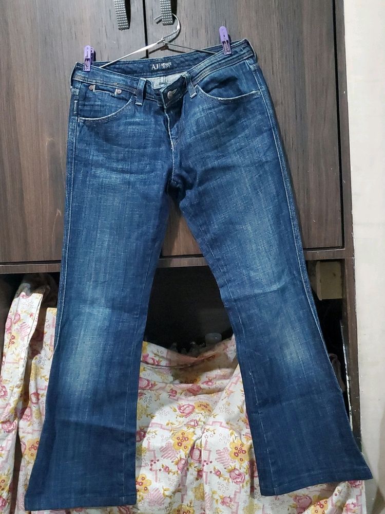 Armani Jeans Wide Leg, Dark Blue Color