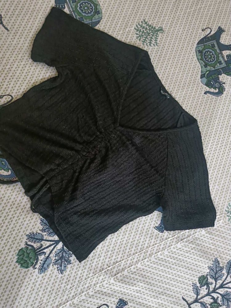Cute Black Crop Top