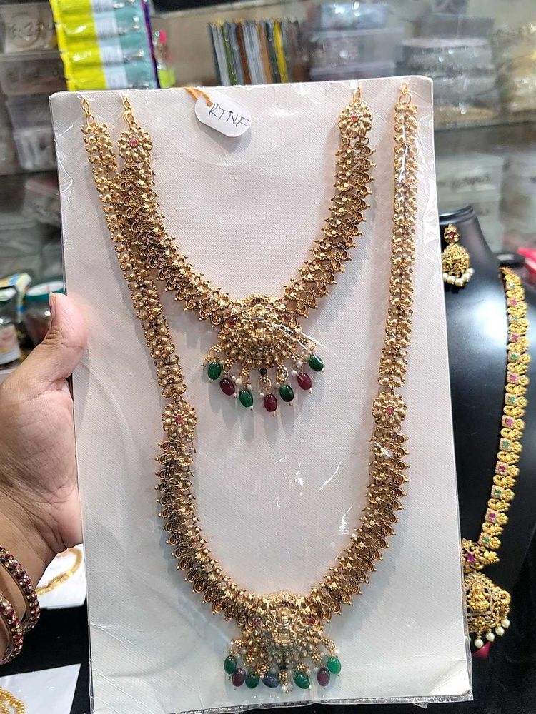 Indian Traditional Gold Tone Necklace Set