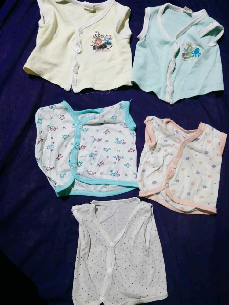 Bundle of 5 Baby Girl Vests