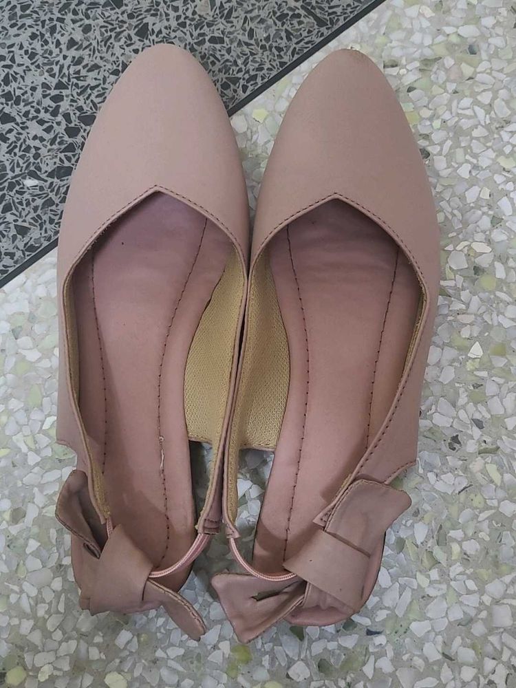 Women's Pink Bow Flats