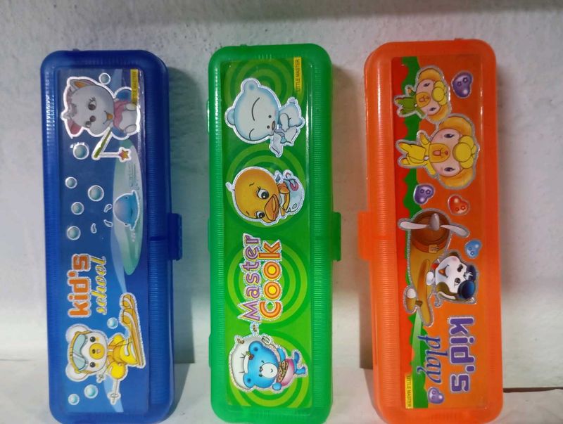 3 Pieces Cartoon Pencil Boxes