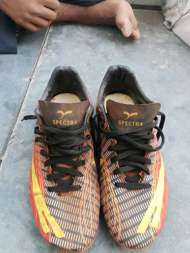 Spectra Football Cleats - Orange/Yellow used many