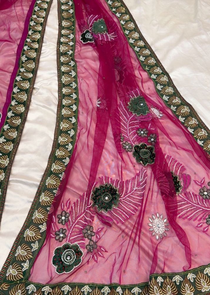 Embroidered Net saree
