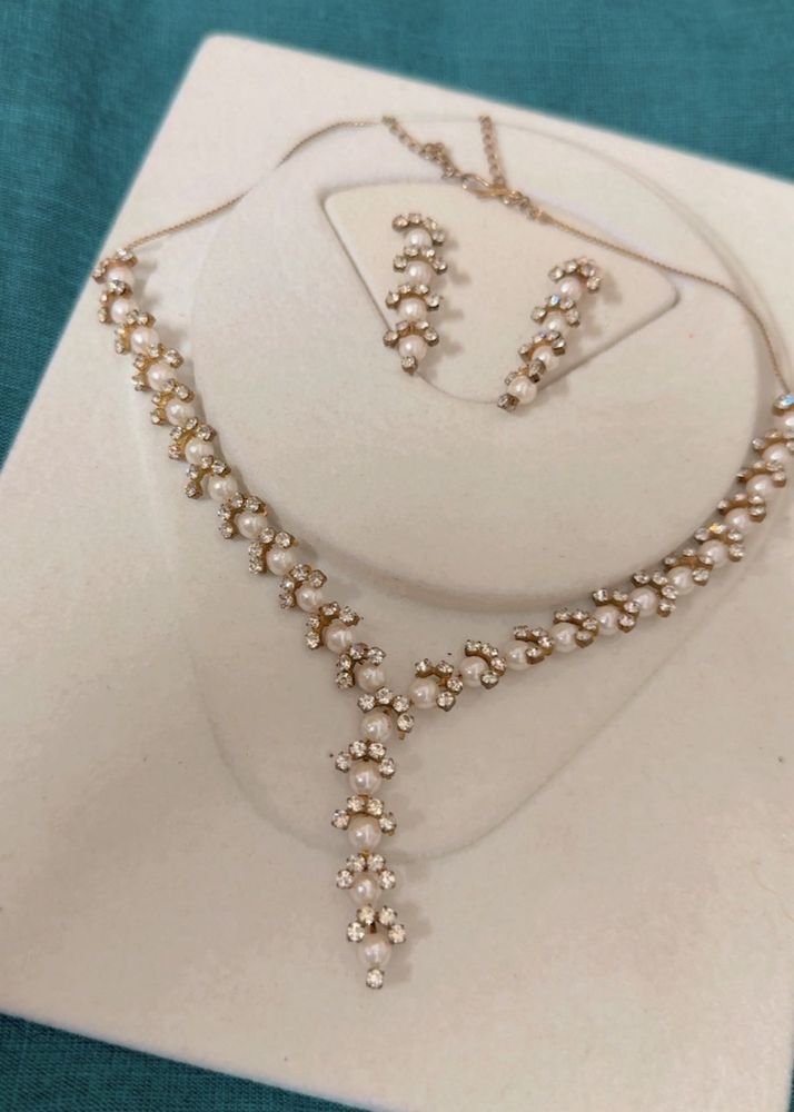 Pearl &amp; Rhinestone Jewelry Set