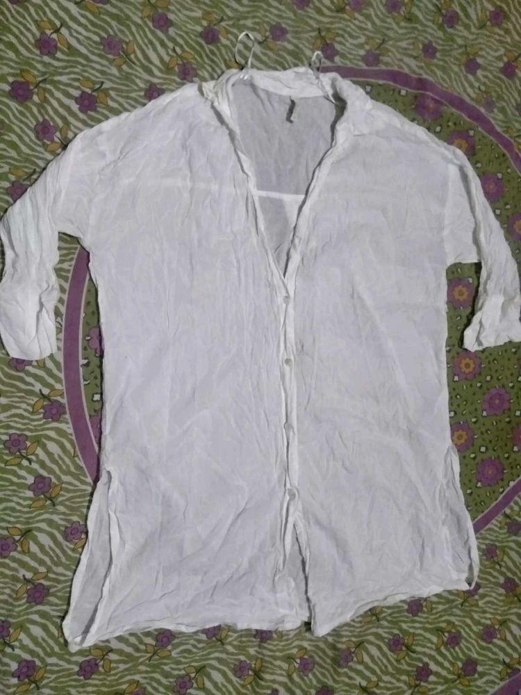 Chic White Oversized Shirt