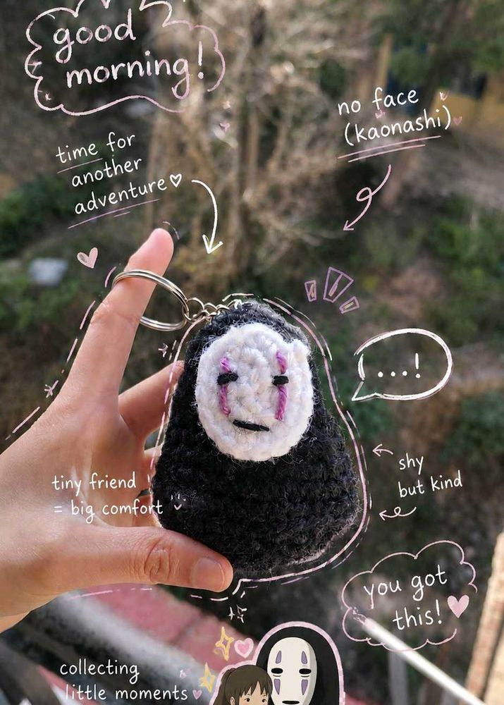 Handmade No Face Keychain