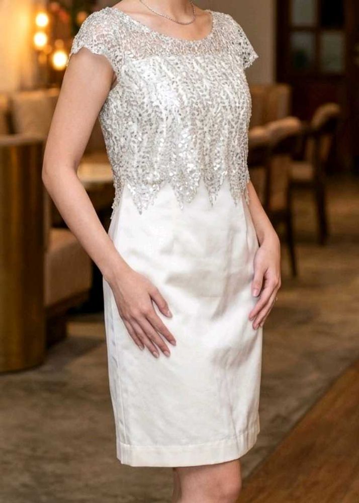Elegant Lace Overlay Dress