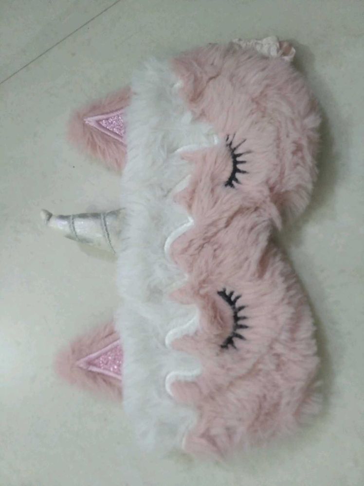 Unicorn Hood And Black Night Eye mask