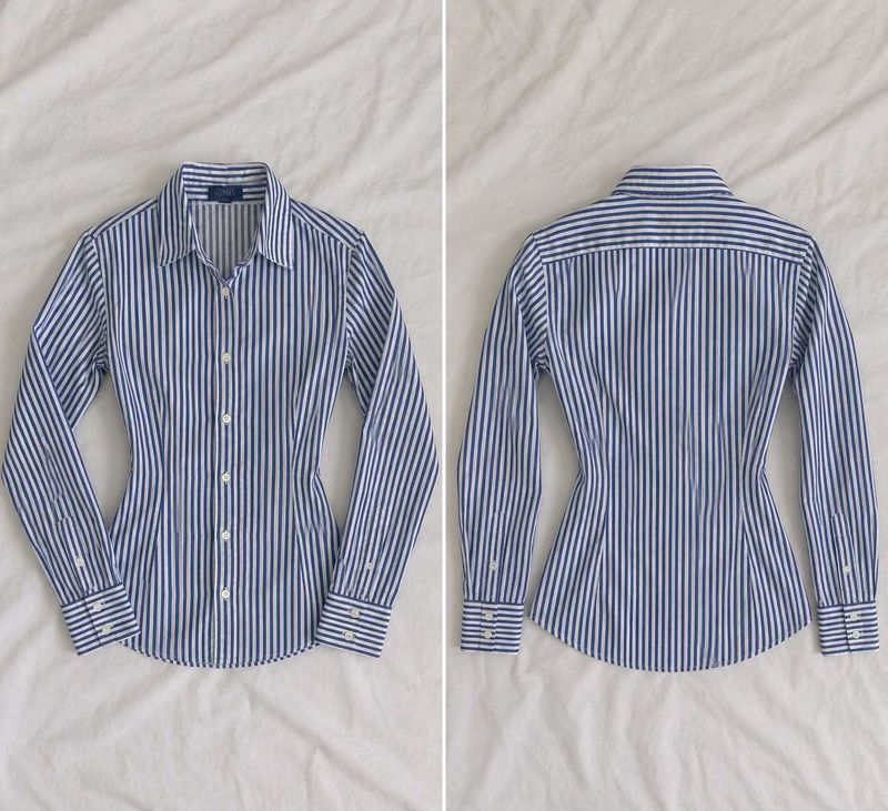 Classic Blue Striped Button-Up Shirt