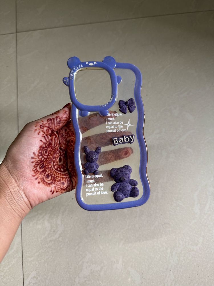 Cute Purple Teddy Bear Phone Case