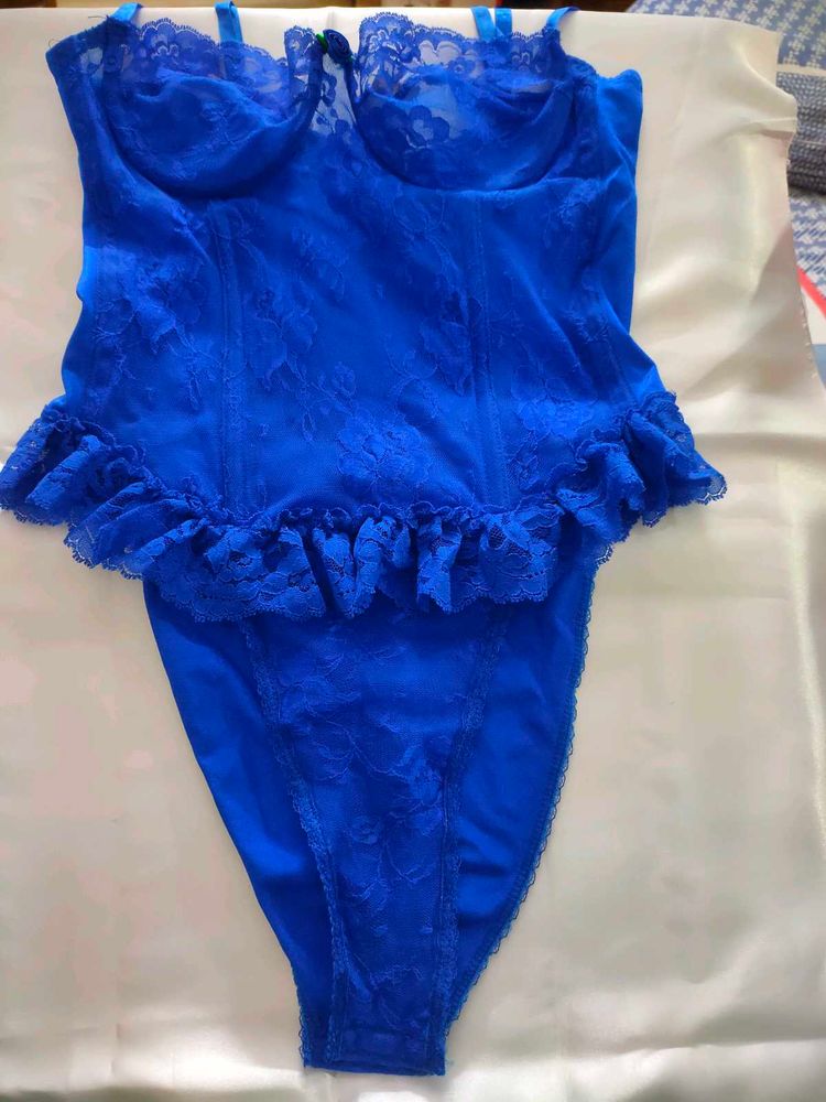 Royal Blue Lace Bodysuit