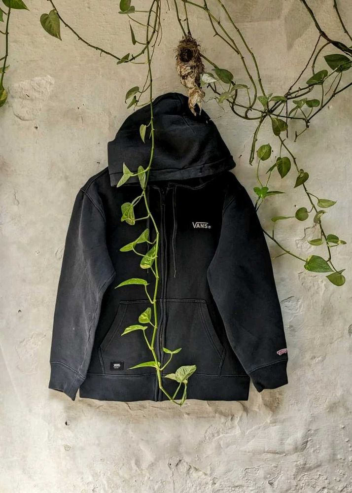 Black Vans Zip-Up Hoodie