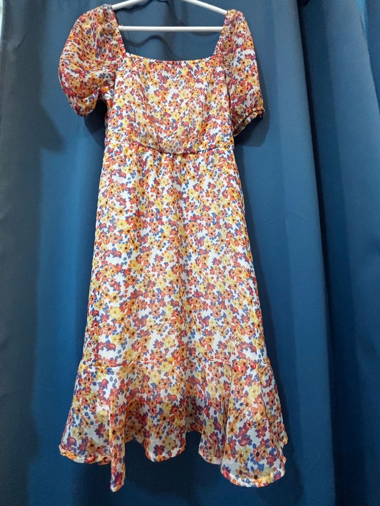 Floral Print Midi Dress