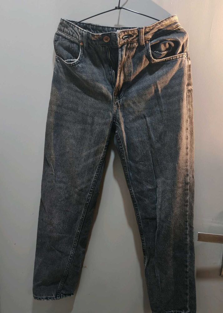 Stylish Washed Grey Denim Jeans
