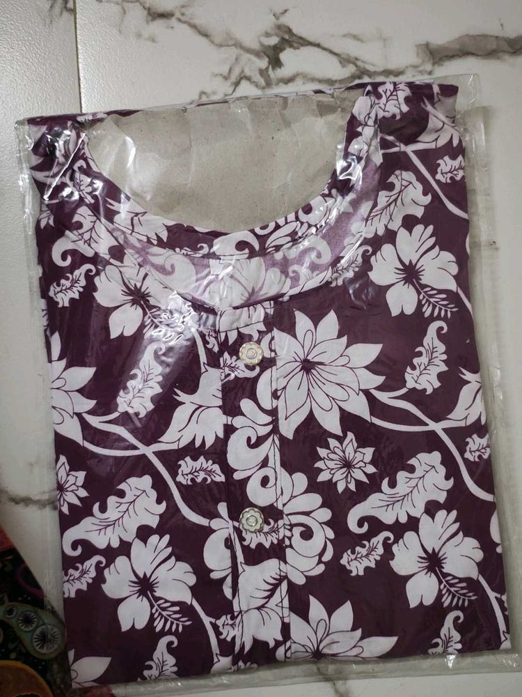 Floral Print Kurta