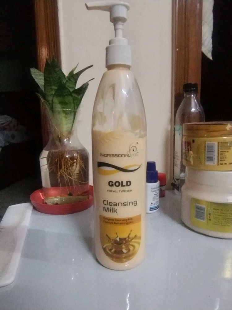 Professional Gold Cleansing Milk,scrub&amp; face pack