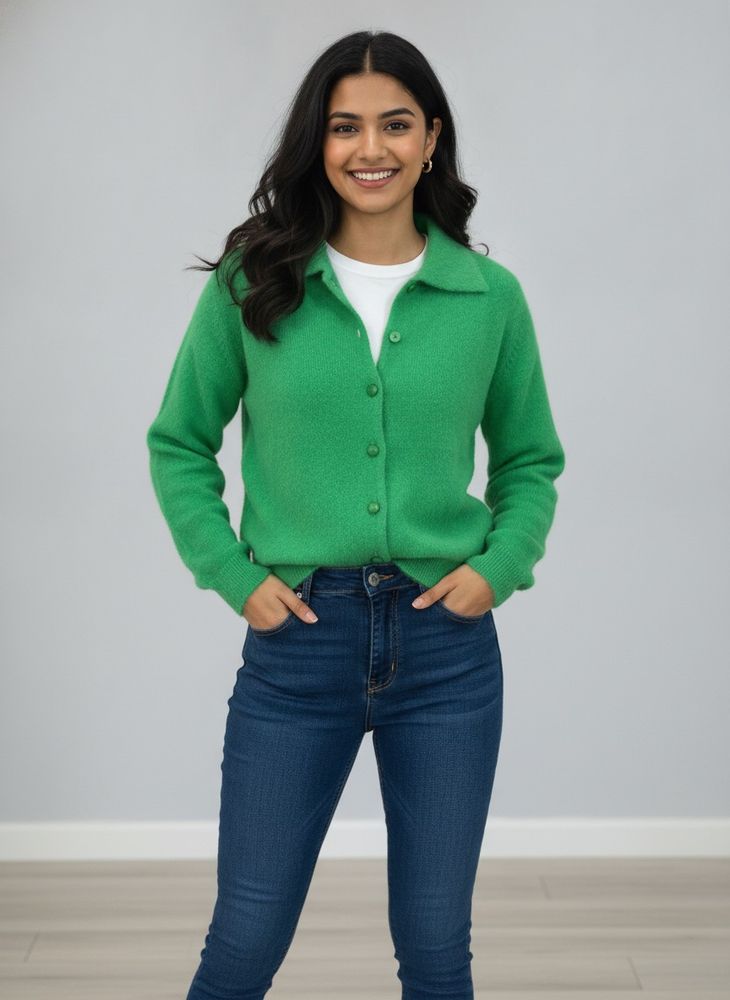 Vibrant Green Knit Sweater