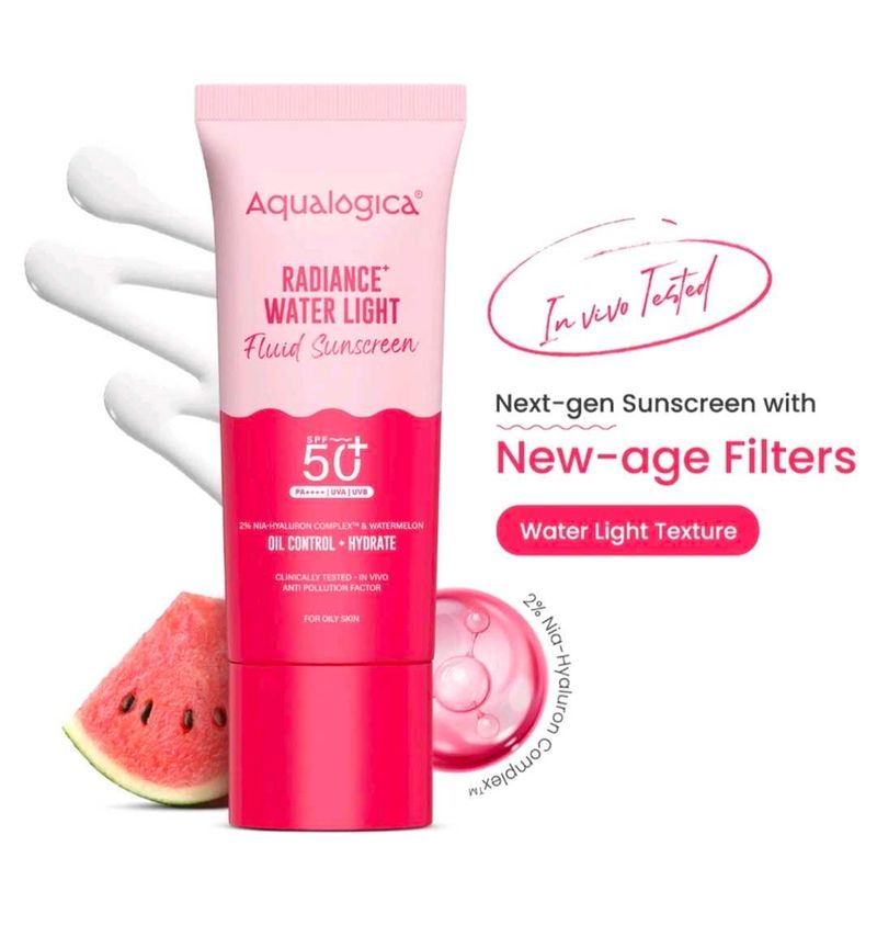 Aqualogica Radiance Water Light Fluid Sunscreen