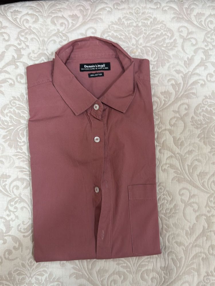Full Sleeves Pink Shirt