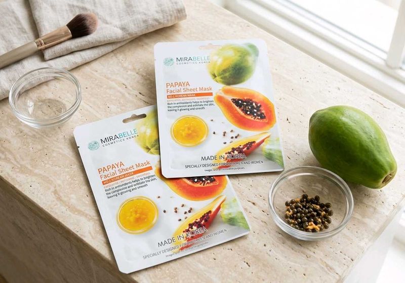 Mirabelle Papaya Facial Sheet Masks combo