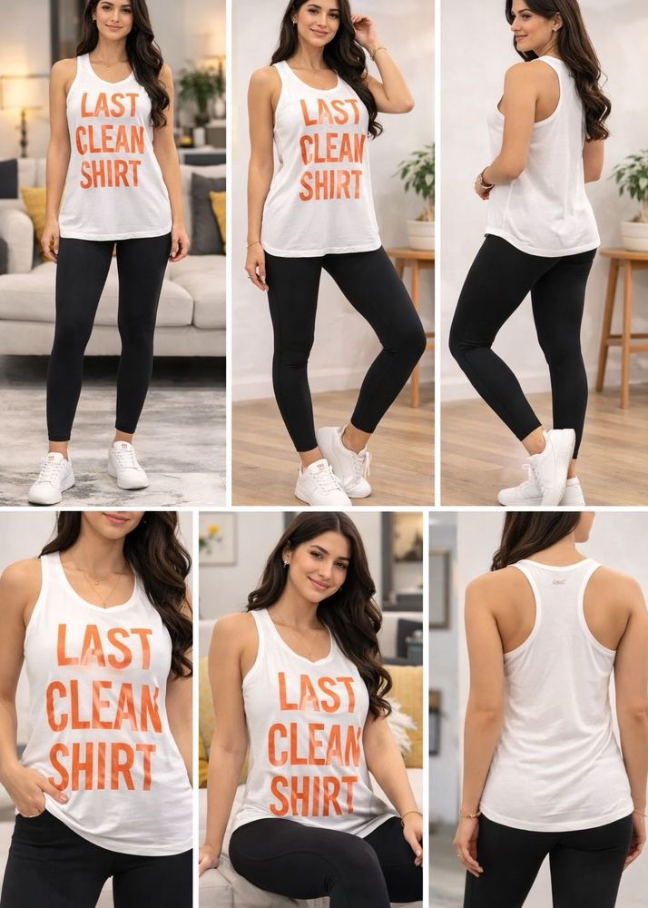 Reebok Gym wear White "Last Clean Shirt" Graphic T