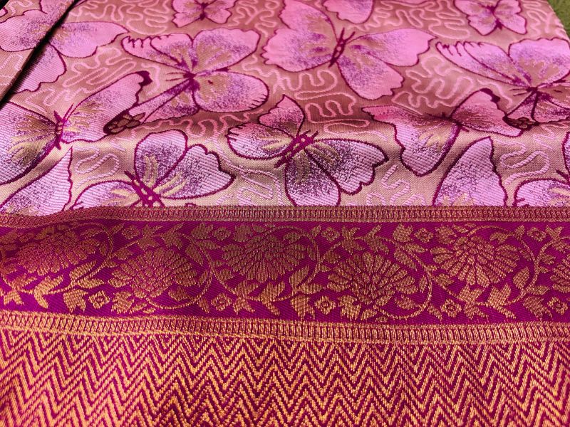New Pink Butterfly Print Fabric