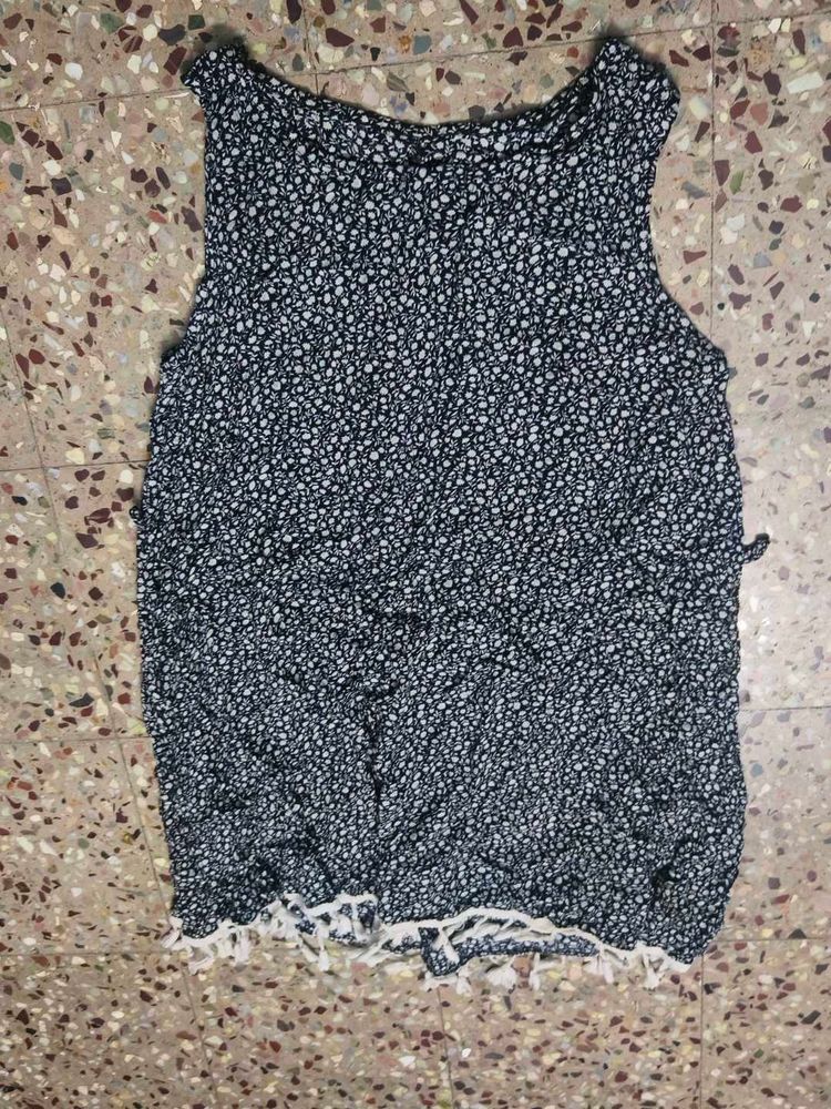 Chic Floral Print Sleeveless Top