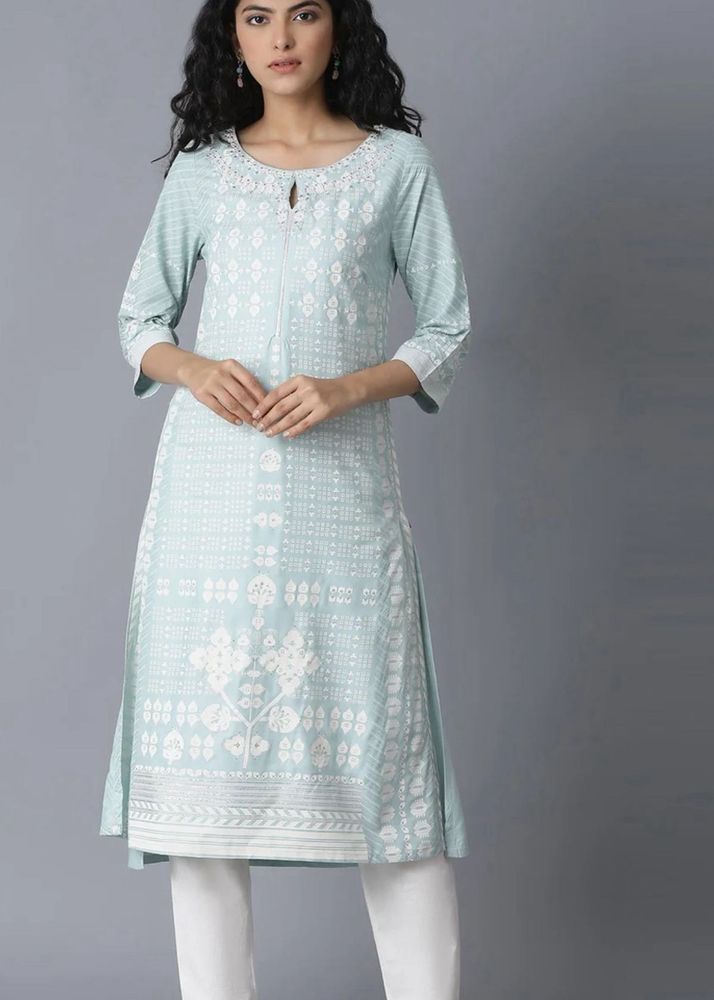 Elegant Blue Printed Kurta