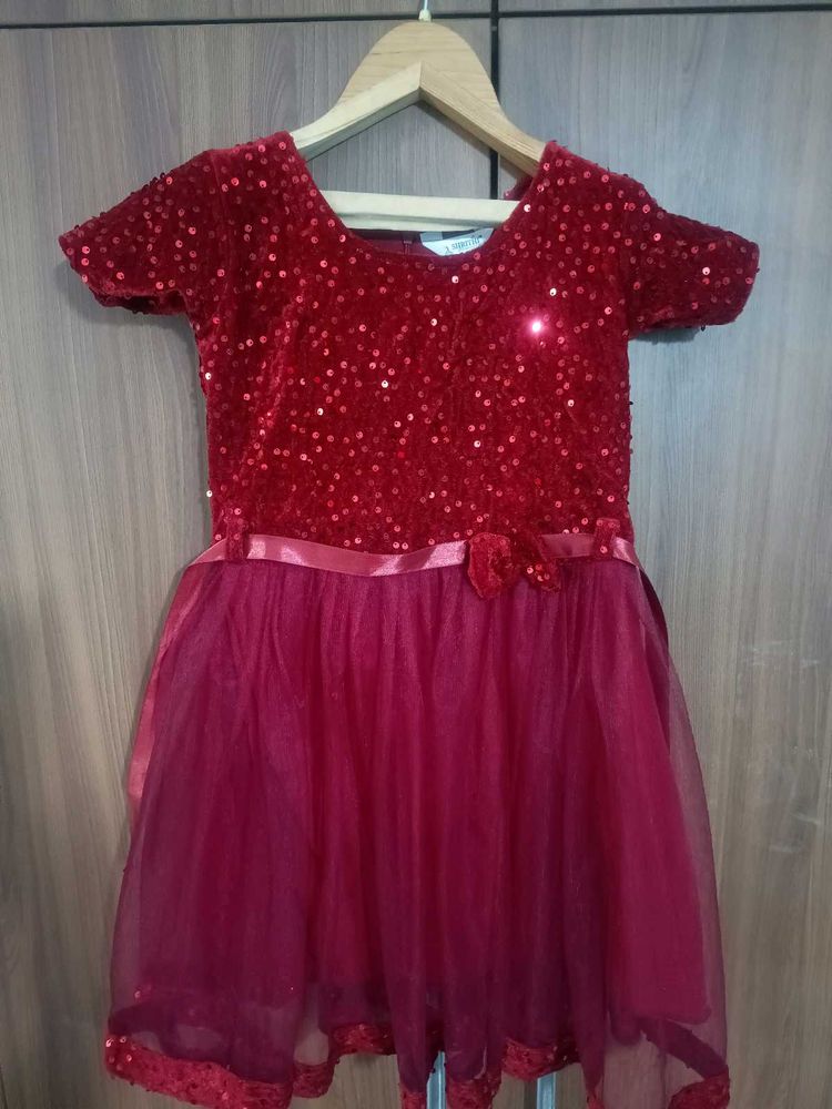 Red Sequin Party Dress
