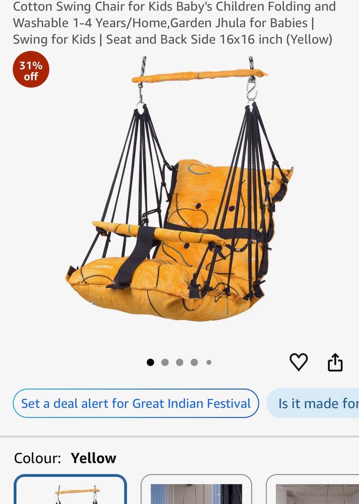 Cotton Kids Swing Chair