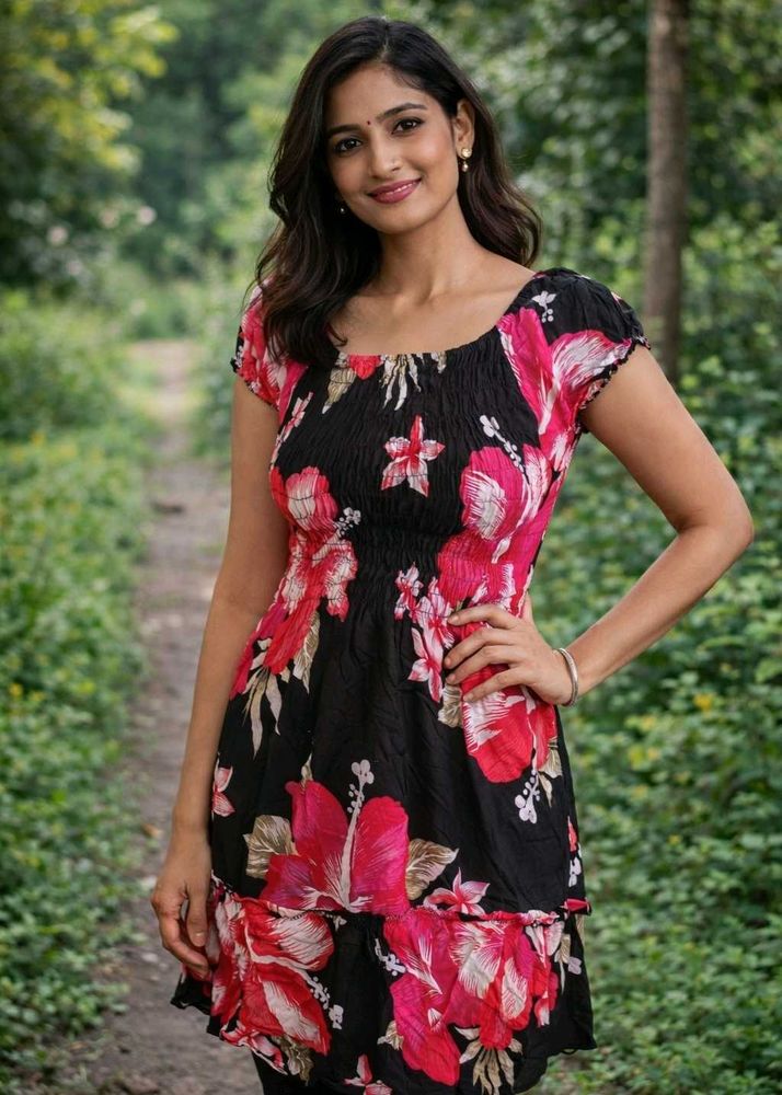 Floral Print Sundress stretchable