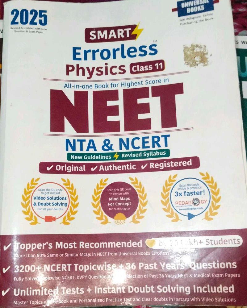 [FREE DELIVERY]Erroless physics for NEET and fo