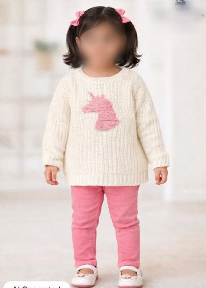 Unicorn Reversible Sequence Knit Sweater