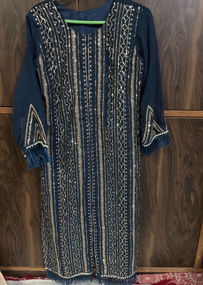 New Dark Blue kurta and bottom (Rakhi sale)