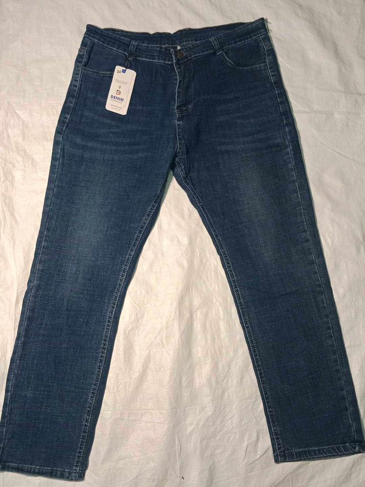 New Dark Blue Denim Jeans