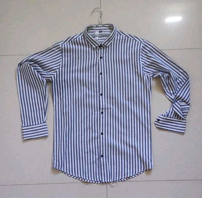 Blue &amp; White Striped Shirt