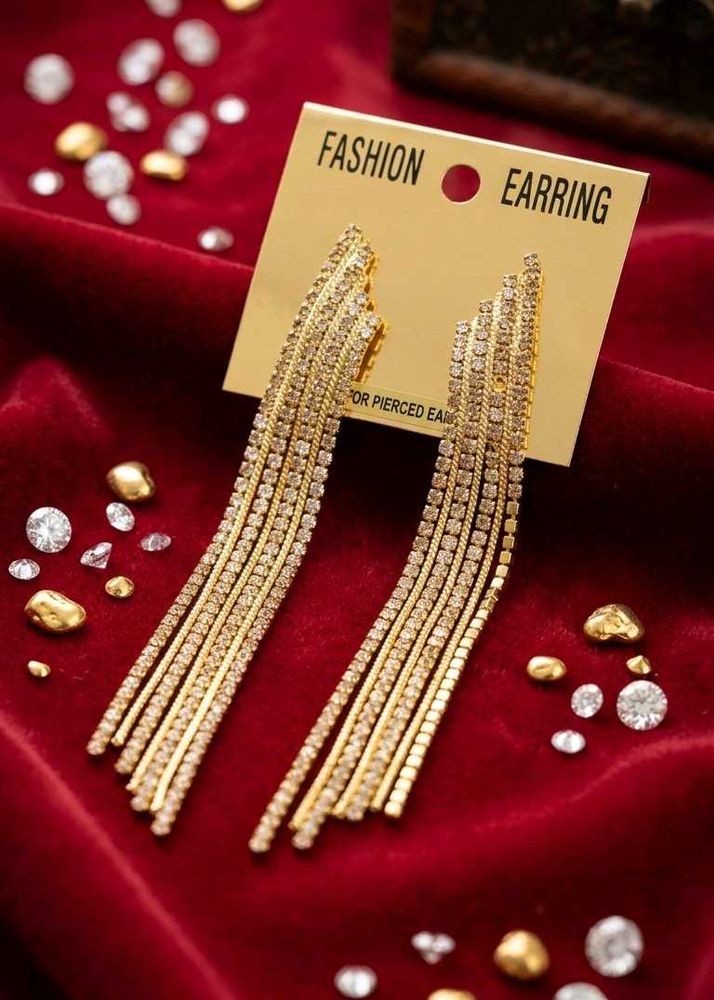 Sparkling Tassel Drop Earrings