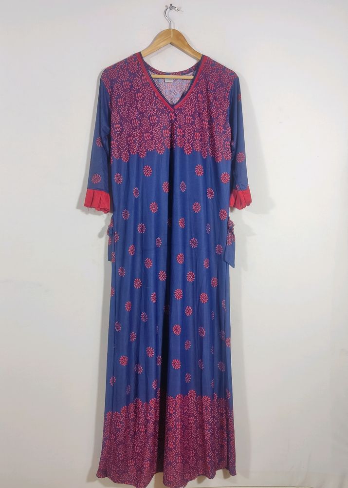 Navy Blue Printed Dress (Women)