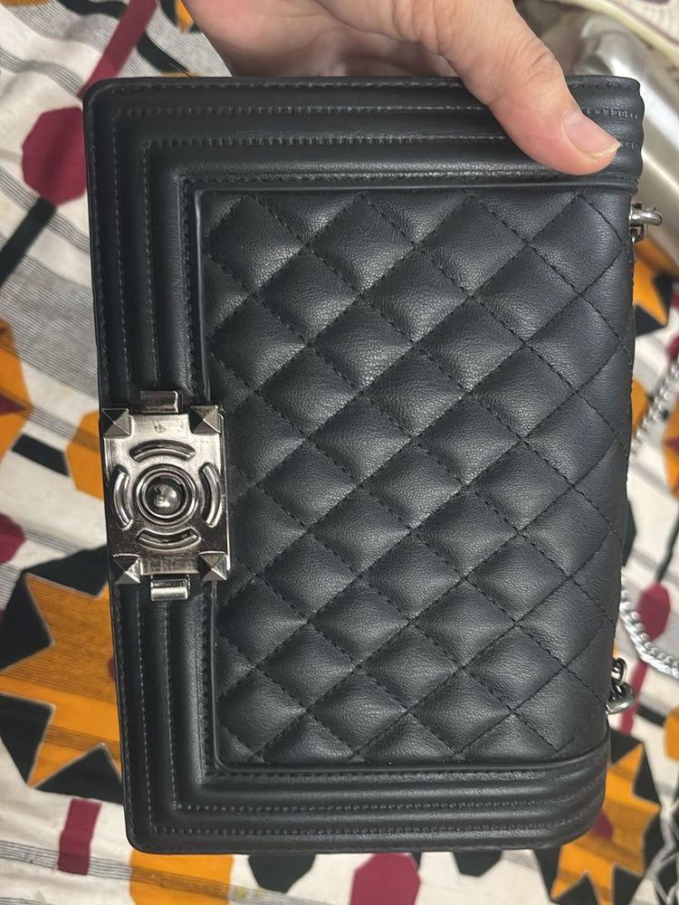 Black Quilted Crossbody Bag