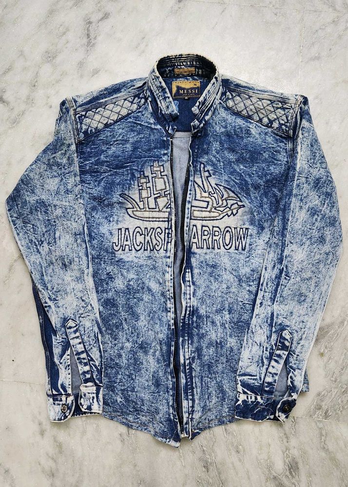Men's Acid Wash Denim Shirt