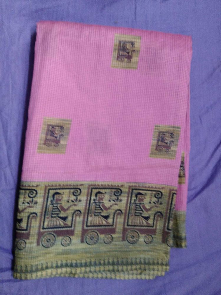 Pink Printed Saree