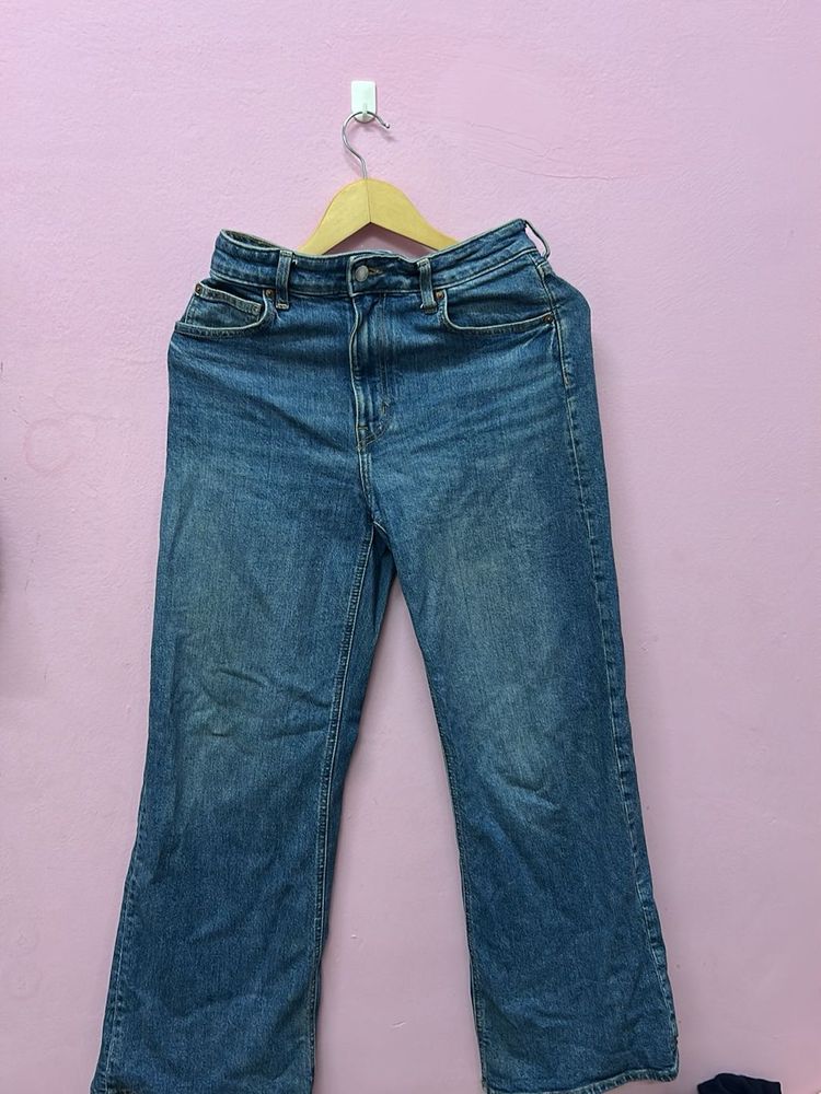 H&amp;M Wide Leg Denim Jeans