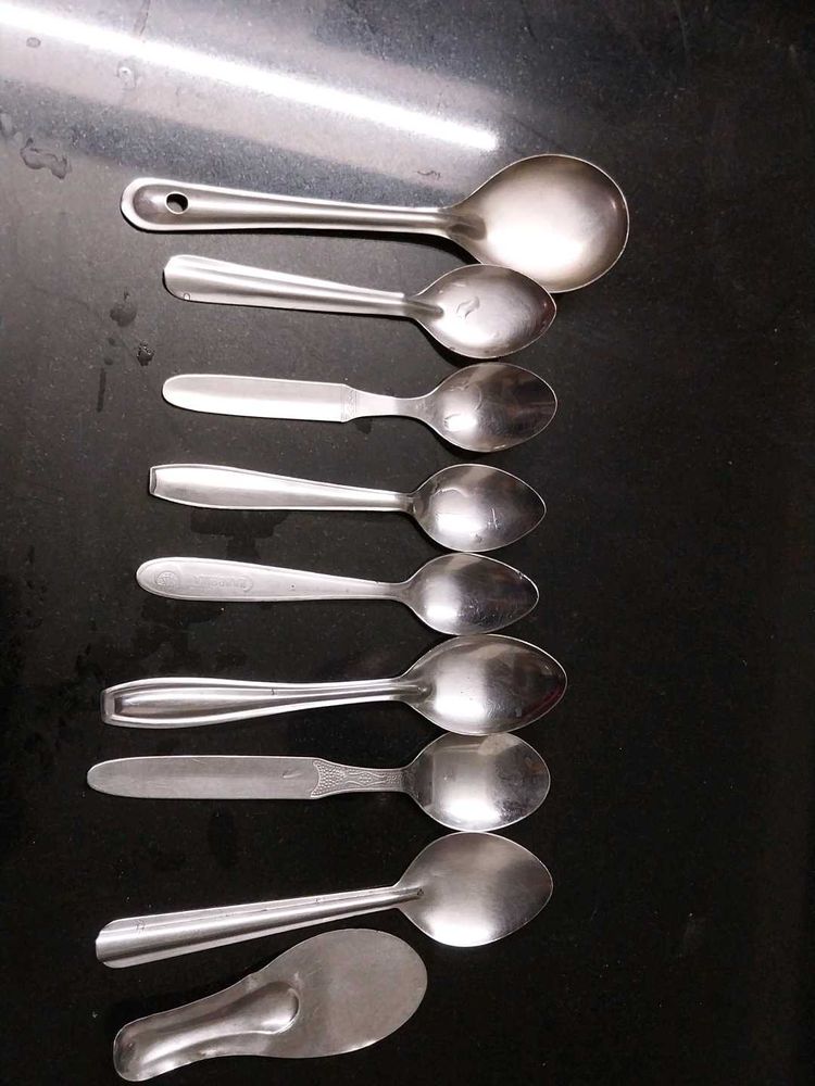 Set of Stainless Steel Spoons
