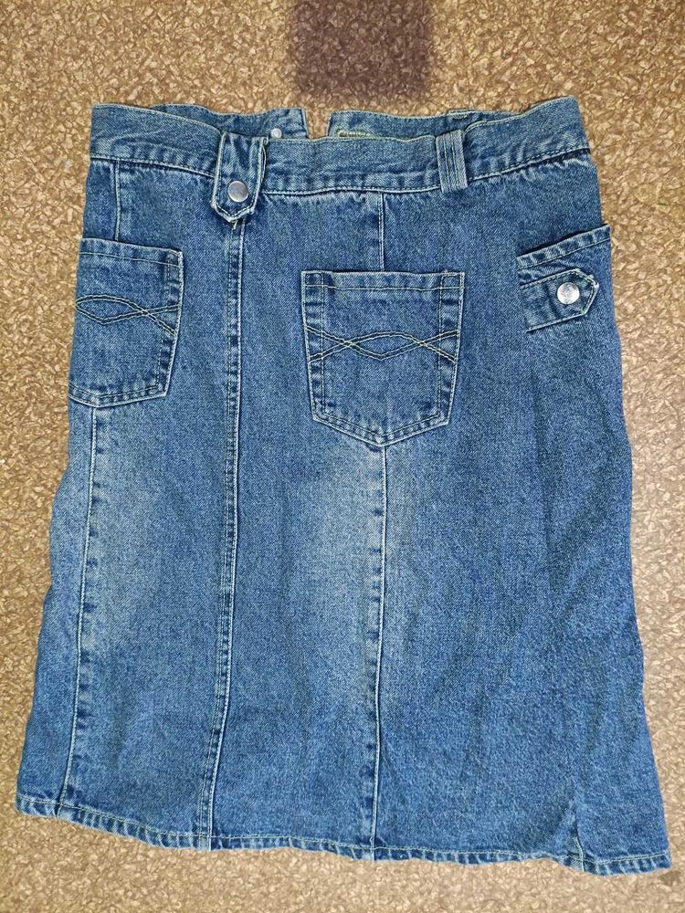 Blue Denim Skirt