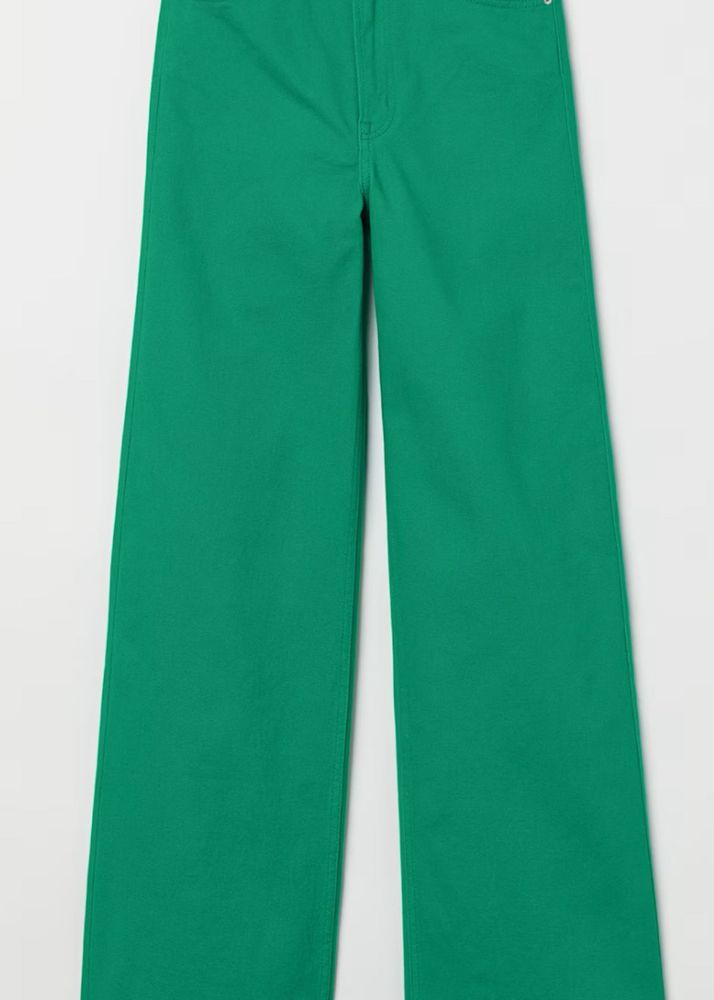 Vibrant Green Wide-Leg Pants